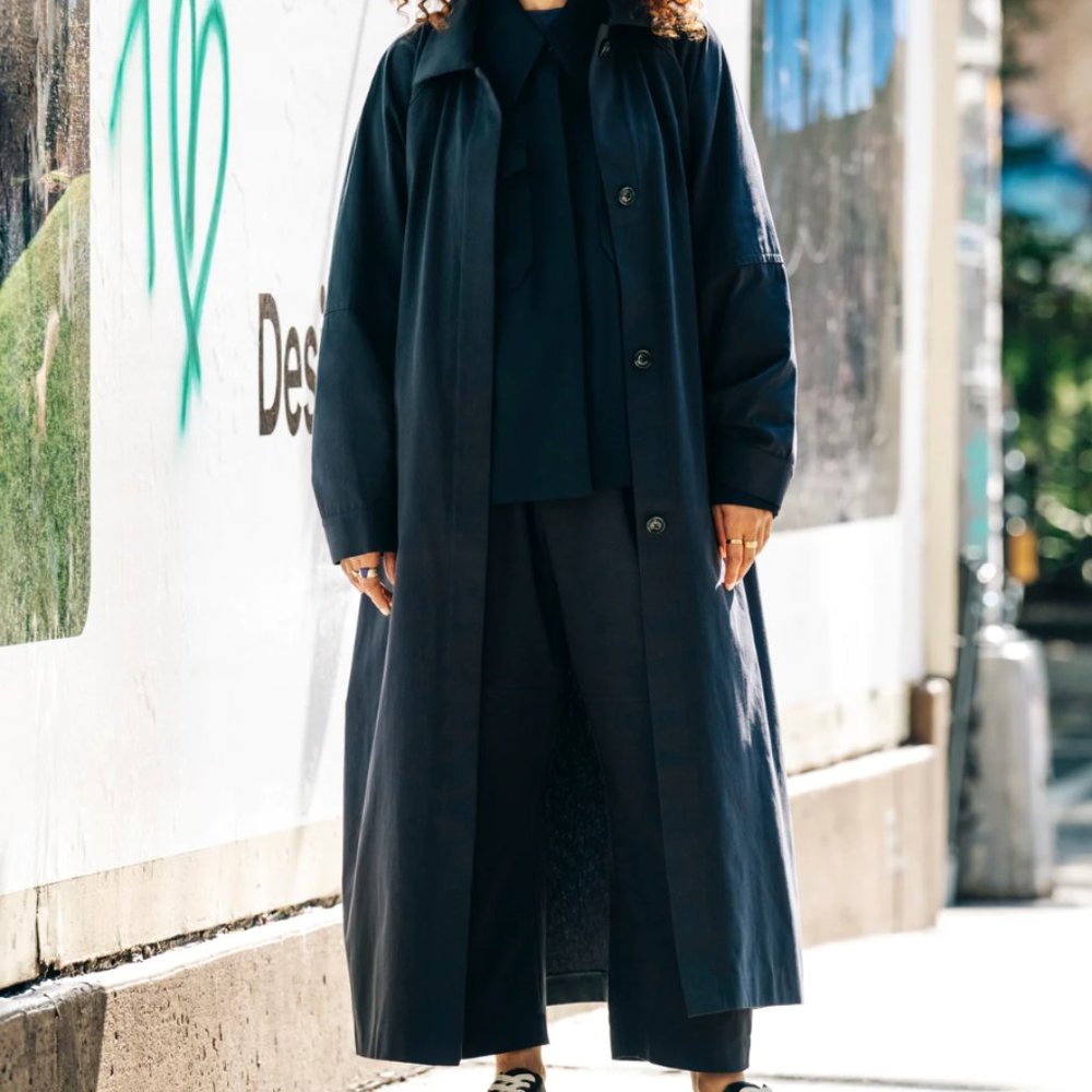 Roucha Oko Cotton Twill Coat NEW (NAVY)